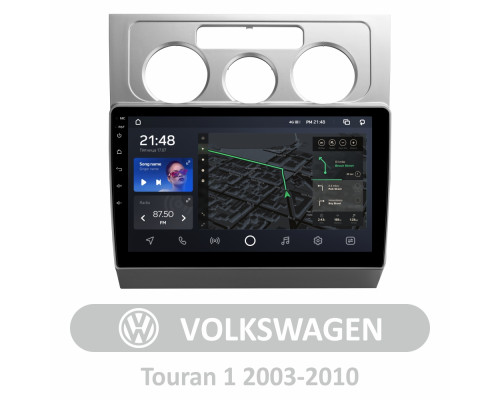 Штатна магнітола AMS T1010 6+128 Gb Volkswagen Touran 1 2003-2010 (F1) 10