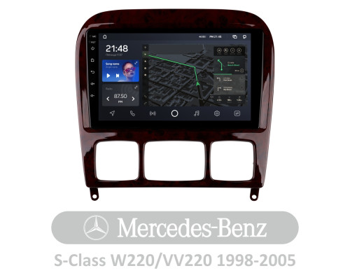 Штатна магнітола AMS T910 6+128 Gb Mercedes Benz S-Class W220 VV220 1998-2005 9