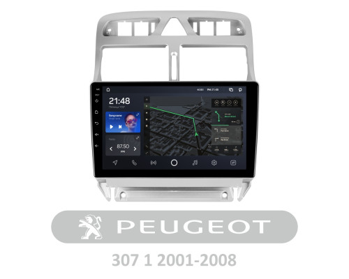 Штатна магнітола AMS T910 6+128 Gb Peugeot 307 1 2001-2008 9