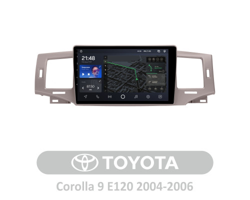 Штатна магнітола AMS T910 6+128 Gb Toyota Corolla 9 E120 2004-2006 9