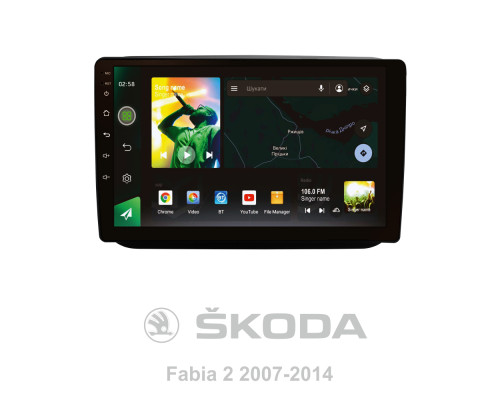 Штатна магнітола SIGMA X10232 ANDROID 10 2+32 Gb 4G DSP Skoda Fabia 2 2007-2014 10