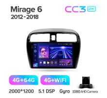 Штатна магнітола Teyes CC3 4+64 Gb Mitsubishi Mirage 6 2012-2018 9