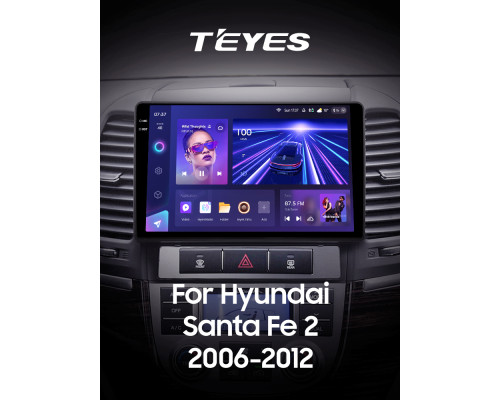 Штатна магнітола Teyes CC3 4+64 Gb Hyundai Santa Fe 2 2006-2012 9