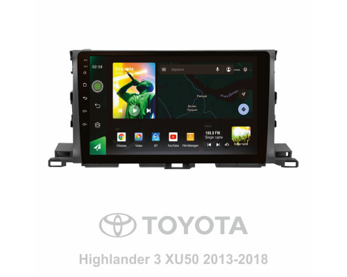 Штатна магнітола SIGMA X10464 ANDROID 10 4+64 Gb 4G DSP Toyota Highlander 3 XU50 2013-2018 10