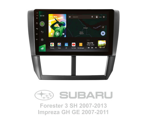 Штатна магнітола SIGMA X9232 ANDROID 10 2+32 Gb 4G DSP Subaru Forester 3 SH 2007-2013 For Subaru Impreza GH GE 2007-2011 9