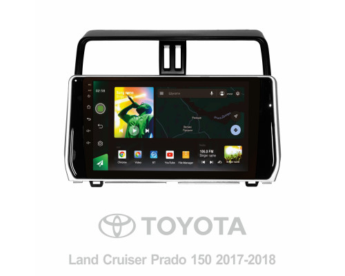 Штатна магнітола SIGMA X10464 ANDROID 10 4+64 Gb 4G DSP Toyota Land Cruiser Prado 150 2017-2018 10