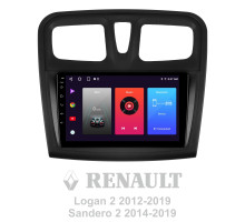 Штатна магнітола SIGMA F9216 ANDROID 10 2+32 Gb Renault Logan 2 2012-2022 Sandero 2 2013-2022 (F1) (A) 9