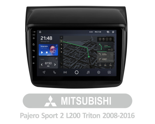 Штатна магнітола AMS T910 6+128 Gb Mitsubishi Pajero Sport 2 L200 Triton 2008-2016 9