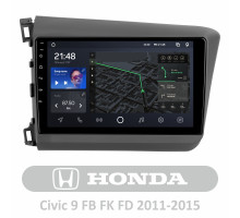 Штатна магнітола AMS T910 6+128 Gb Honda Civic 9 FB FK FD 2011-2015 9