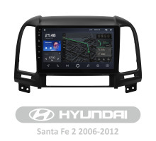 Штатна магнітола AMS T910 6+128 Gb Hyundai Santa Fe 2 2006-2012 9