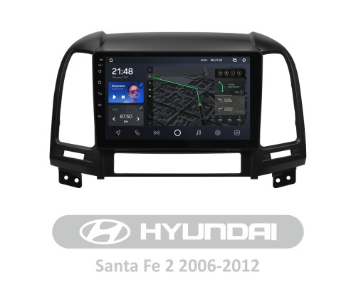 Штатна магнітола AMS T910 6+128 Gb Hyundai Santa Fe 2 2006-2012 9