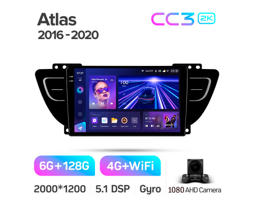 Штатна магнітола Teyes CC3 6+128 Gb Geely Atlas NL-3 2016-2020 9