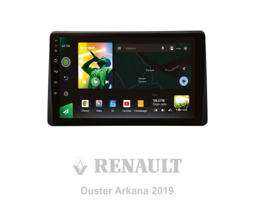 Штатна магнітола SIGMA X10464 ANDROID 10 4+64 Gb 4G DSP Renault Duster HM 2 II 2020-2023 Arkana 1 I (10 inch) 2019-2023 10