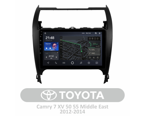 Штатна магнітола AMS T1010 6+128 Gb Toyota Camry 7 XV 50 55 (US EDITION) 2012-2014 10