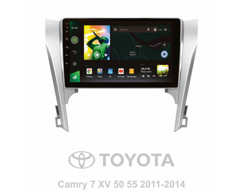 Штатна магнітола SIGMA X10232 ANDROID 10 2+32 Gb 4G DSP Toyota Camry 7 XV 50 55 2011-2014 (A) 10