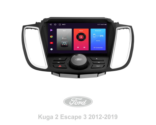 Штатна магнітола SIGMA F9216 ANDROID 10 2+32 Gb Ford Kuga 2 Escape 3 2012 - 2019 (B) 9'' (buttons) (L2)