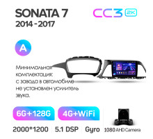 Штатна магнітола Teyes CC3 6+128 Gb Hyundai Sonata 7 LF 2014-2017 (A) 9