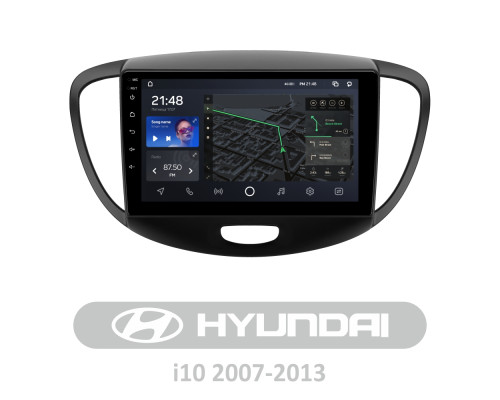 Штатна магнітола AMS T910 6+128 Gb Hyundai i10 2007-2013 9