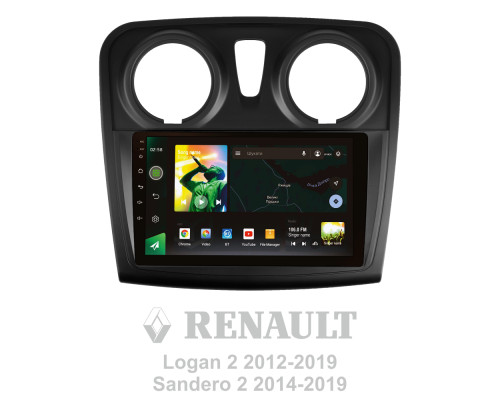 Штатна магнітола SIGMA X9232 ANDROID 10 2+32 Gb 4G DSP Renault Logan 2 2012-2022 Sandero 2 2013-2022 (F2) (A) 9