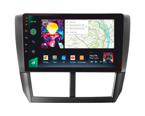 Штатна магнітола SIGMA PRO 9464 ANDROID 12 4+64 Gb 4G DSP Subaru Forester 3 SH 2007-2013 For Subaru Impreza GH GE 2007-2011 9