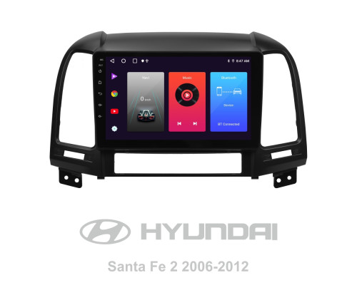 Штатна магнітола SIGMA F9216 ANDROID 10 2+32 Gb Hyundai Santa Fe 2 2006-2012 9