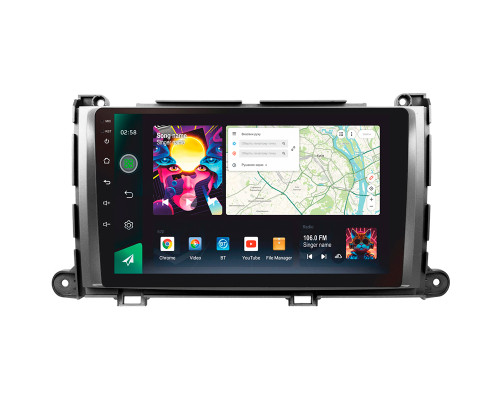 Штатна магнітола SIGMA PRO 9464 ANDROID 12 4+64 Gb 4G DSP Toyota Sienna 3 XL30 2010 - 2014 9