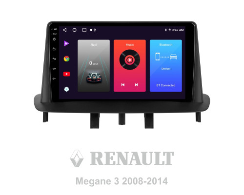 Штатна магнітола SIGMA F9216 ANDROID 10 2+32 Gb Renault Megane 3 2008-2014 (одна коса) 9