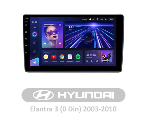 Штатна магнітола Teyes CC3 4+64 Gb Hyundai Elantra 3(0 Din)2003-2010 9