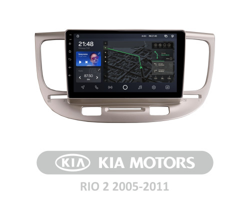 Штатна магнітола AMS T910 6+128 Gb Kia RIO 2 2005-2011 9