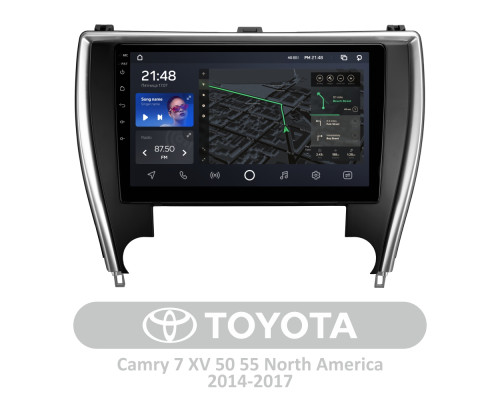 Штатна магнітола AMS T1010 6+128 Gb Toyota Camry 7 XV 50 55 North America 2014-2017 10