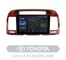 Штатна магнітола AMS T910 6+128 Gb Toyota Camry 5 XV 30 2001-2006-B 9