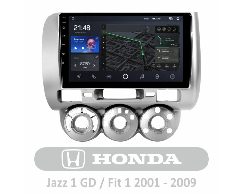 Штатна магнітола AMS T910 6+128 Gb Honda Jazz 1 GD Fit 1 2001 - 2009 9