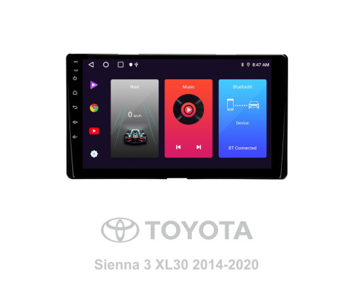 Штатна магнітола SIGMA F9216 ANDROID 10 2+32 Gb Toyota Sienna 3 XL30 2014 - 2020 9