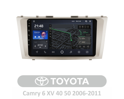 Штатна магнітола AMS T910 6+128 Gb Toyota Camry 6 XV 40 50 2006-2011 (F1) 9