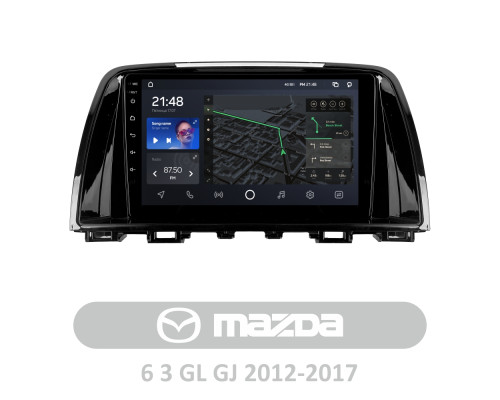 Штатна магнітола AMS T910 6+128 Gb Mazda 6 3 GL GJ 2012-2017 (B) 9