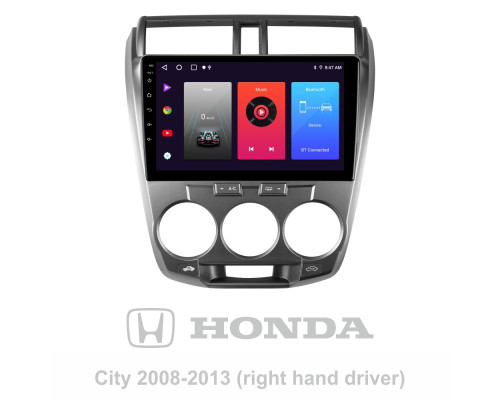 Штатна магнітола SIGMA F10216 ANDROID 10 2+32 Gb Honda City 2008-2013 10