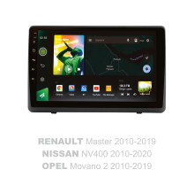 Штатна магнітола SIGMA X10464 ANDROID 10 4+64 Gb 4G DSP Renault Master 2010-2019 For Nissan NV400 2010-2020 For Opel Movano 2 2010-2019 (F1) 10