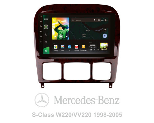 Штатна магнітола SIGMA X9232 ANDROID 10 2+32 Gb 4G DSP Mercedes Benz S-Class W220 VV220 1998-2005 9