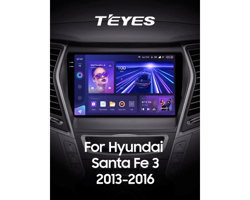 Штатна магнітола Teyes CC3 6+128 Gb з коловим оглядом 360° Hyundai Santa Fe 3 2013-2016 (A) 9