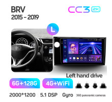 Штатна магнітола Teyes CC3 6+128 Gb з коловим оглядом 360° Honda BRV 2015-2019 9