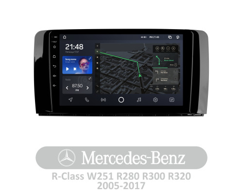 Штатна магнітола AMS T910 6+128 Gb Mercedes Benz R-Class W251 R280 R300 R320 2005-2017 (F1) 9