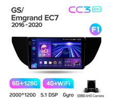 Штатна магнітола Teyes CC3 6+128 Gb Geely GS 2016-2020 Emgrand EC7 1 2018-2020 (F1) 9