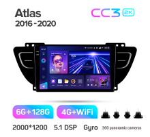 Штатна магнітола Teyes CC3 6+128 Gb з коловим оглядом 360° Geely Atlas NL-3 2016-2020 9