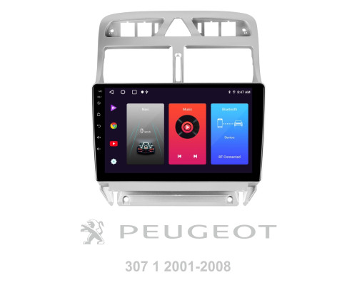 Штатна магнітола SIGMA F9216 ANDROID 10 2+32 Gb Peugeot 307 1 2001-2008 9