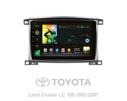 Штатна магнітола SIGMA X10464 ANDROID 10 4+64 Gb 4G DSP Toyota Land Cruiser LC 100-B 2002-2007 (A) 10