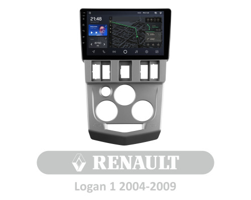 Штатна магнітола AMS T910 6+128 Gb Renault Logan 1 2004-2009 9