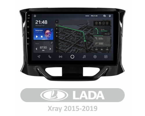 Штатна магнітола AMS T910 6+128 Gb LADA Xray 2015-2019 9