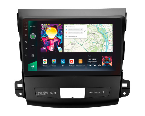 Штатна магнітола SIGMA PRO 9464 ANDROID 12 4+64 Gb 4G DSP Mitsubishi Outlander 2 CW0W 2005-2013 / Citroen C-Crosser 1 2007-2013 / Peugeot 4007 (B) 9