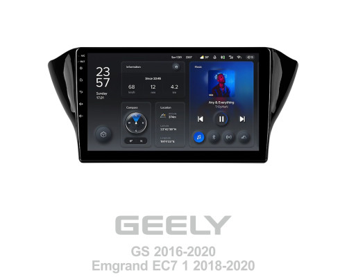 Штатна магнітола Teyes X1 2+32Gb Geely GS 2016-2020 Emgrand EC7 1 2018-2020 (F2) 10