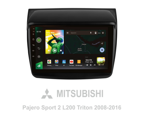 Штатна магнітола SIGMA X9232 ANDROID 10 2+32 Gb 4G DSP Mitsubishi Pajero Sport 2 L200 Triton 2008-2016 (CAN BUS) 9